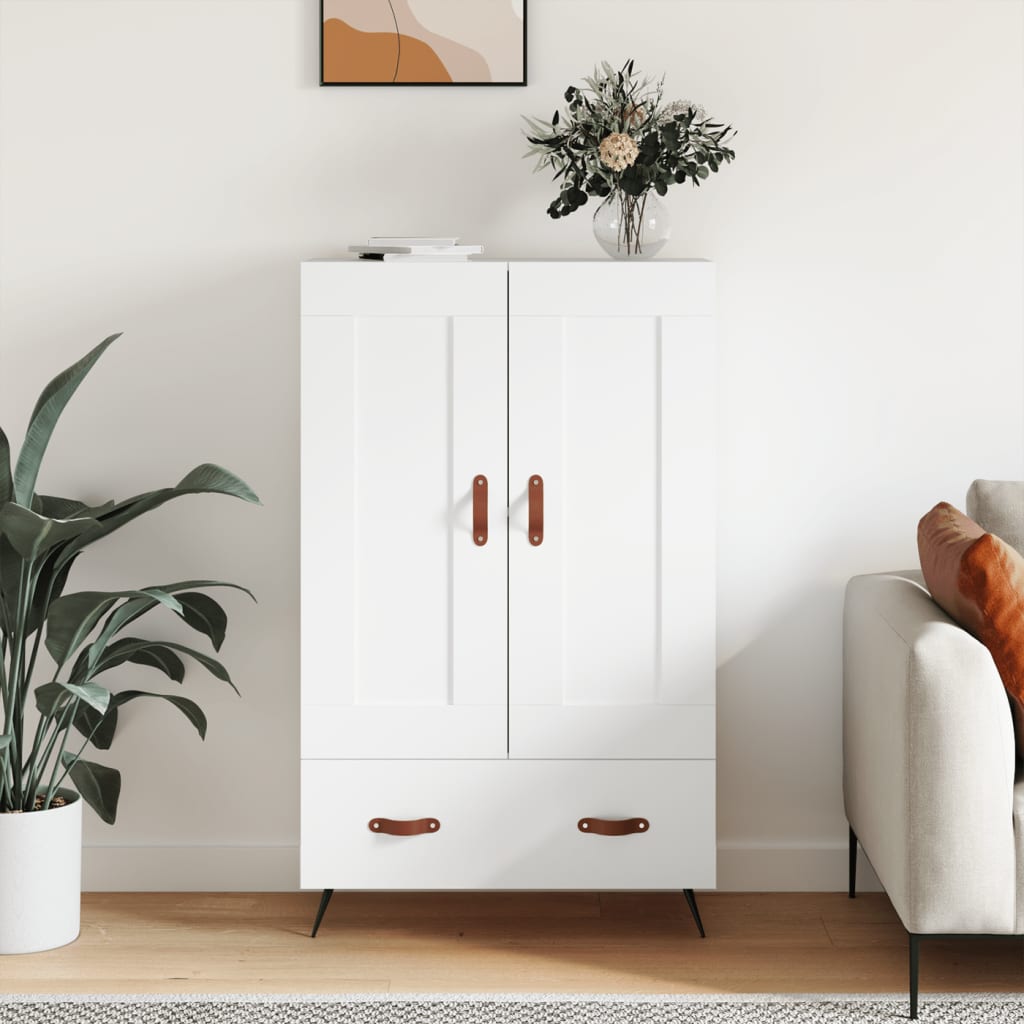skab 69,5x31x115 cm konstrueret træ hvid