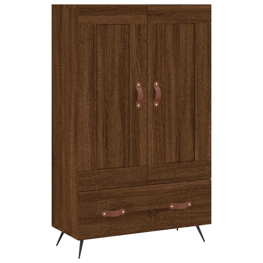 skab 69,5x31x115 cm konstrueret træ brun sonoma-eg