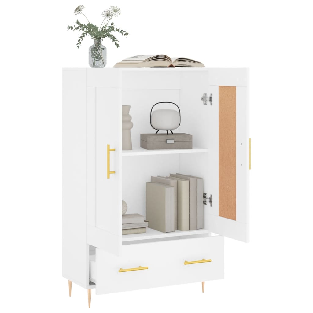 skab 69,5x31x115 cm konstrueret træ hvid