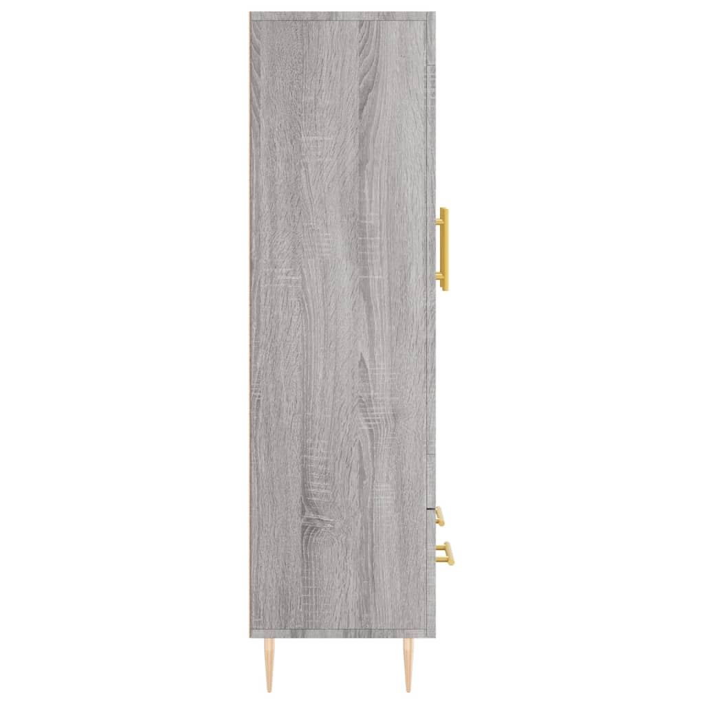 skab 69,5x31x115 cm konstrueret træ grå sonoma-eg