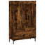 skab 69,5x31x115 cm konstrueret træ røget sonoma-eg
