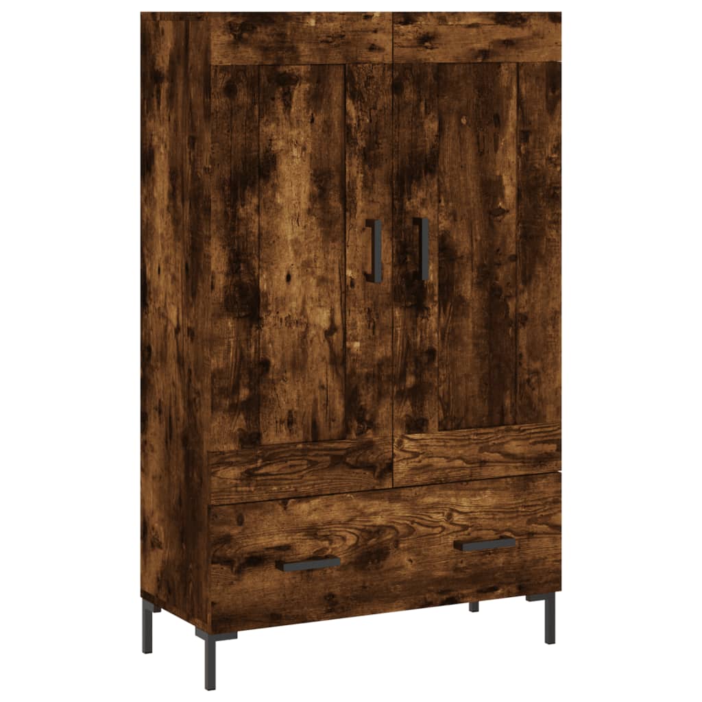 skab 69,5x31x115 cm konstrueret træ røget sonoma-eg