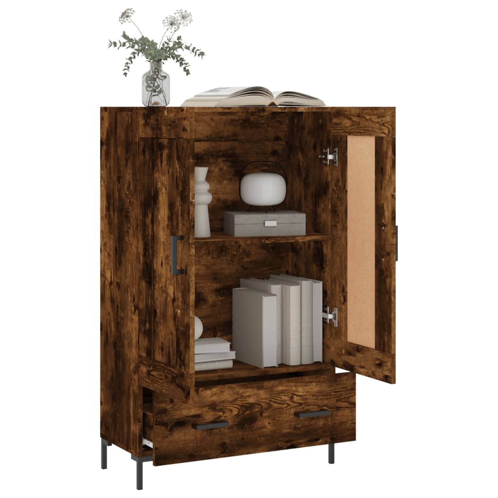 skab 69,5x31x115 cm konstrueret træ røget sonoma-eg