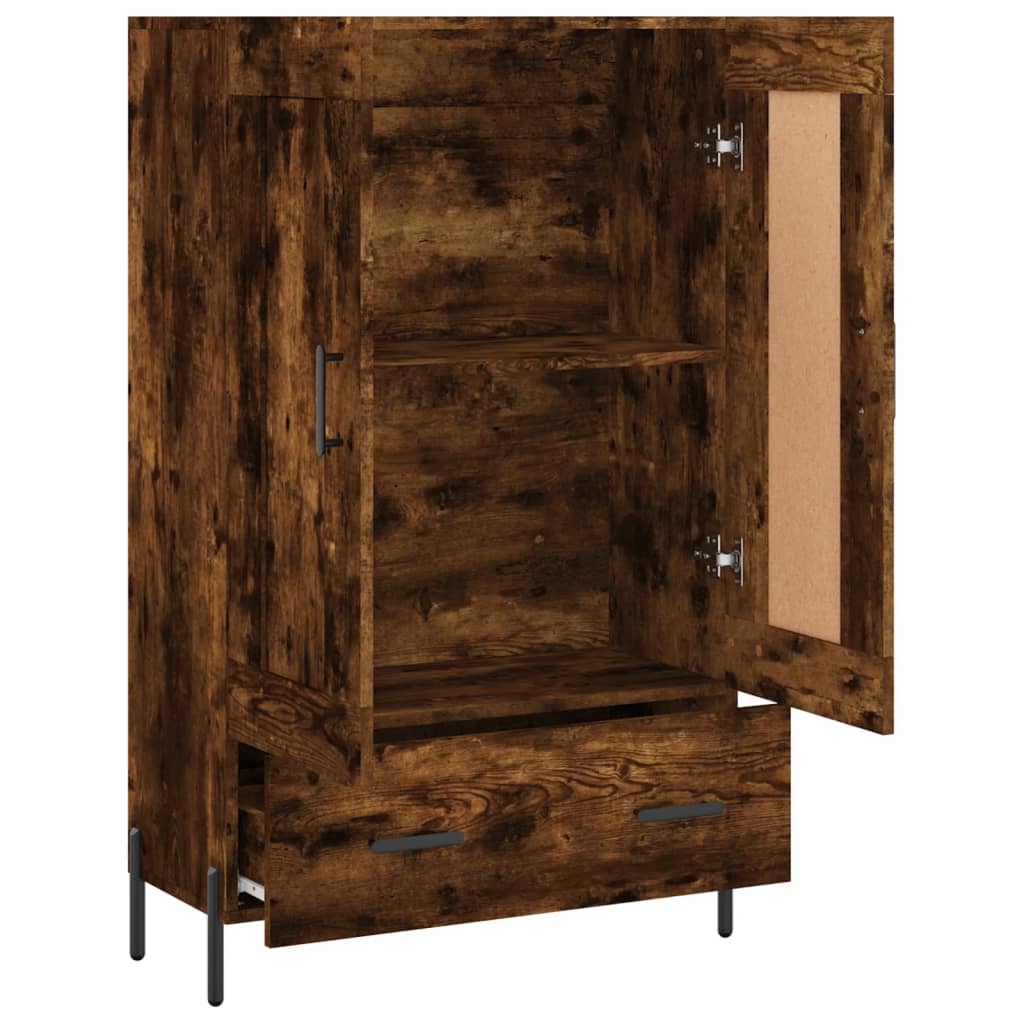 skab 69,5x31x115 cm konstrueret træ røget sonoma-eg