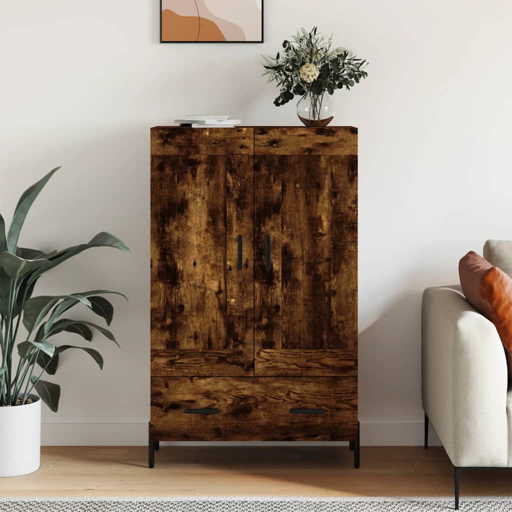 skab 69,5x31x115 cm konstrueret træ røget sonoma-eg