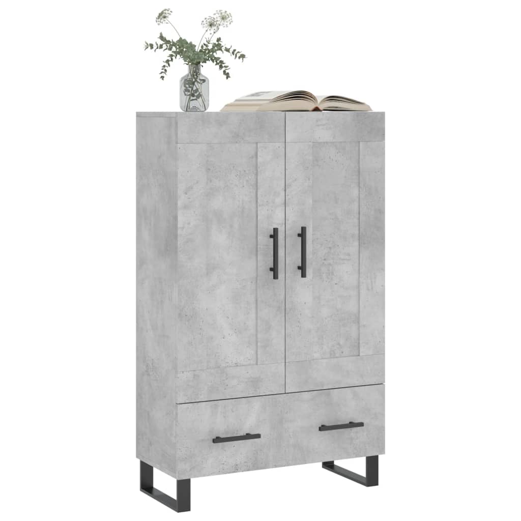 skab 69,5x31x115 cm konstrueret træ betongrå
