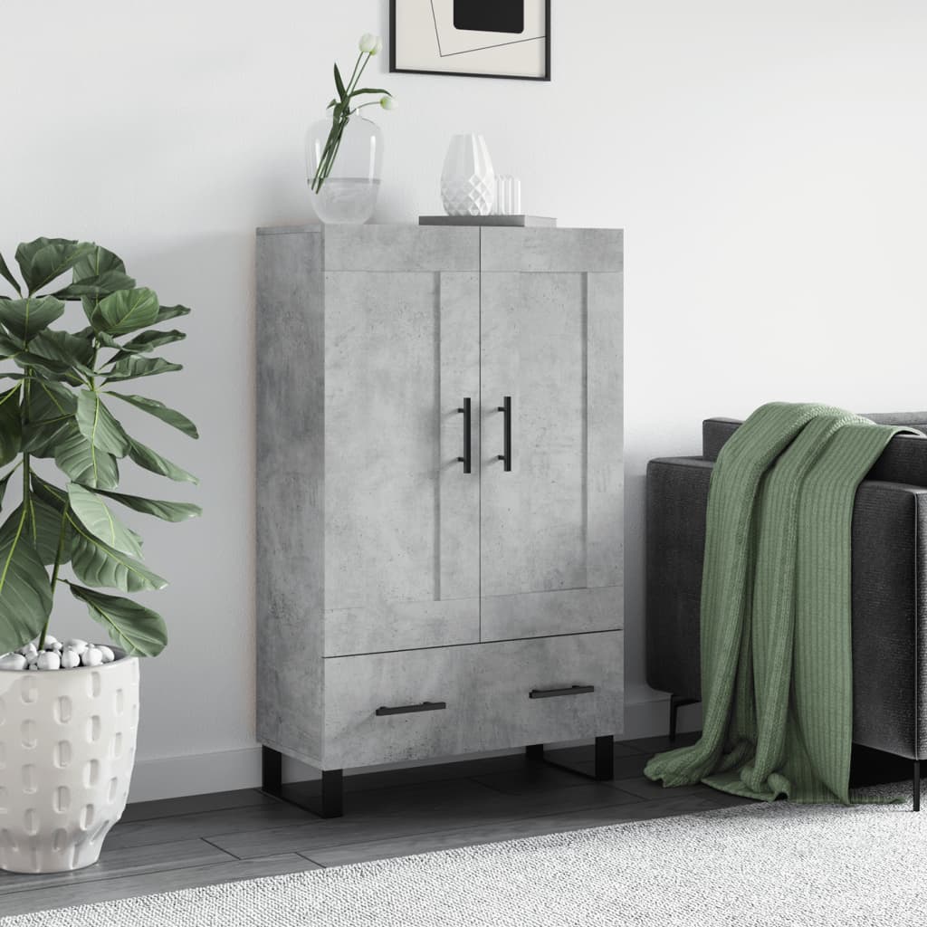 skab 69,5x31x115 cm konstrueret træ betongrå