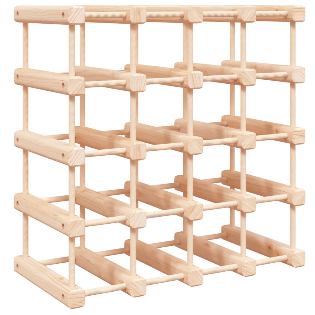 vinreol til 20 flasker 46,5x23x46,5 cm massivt fyrretræ