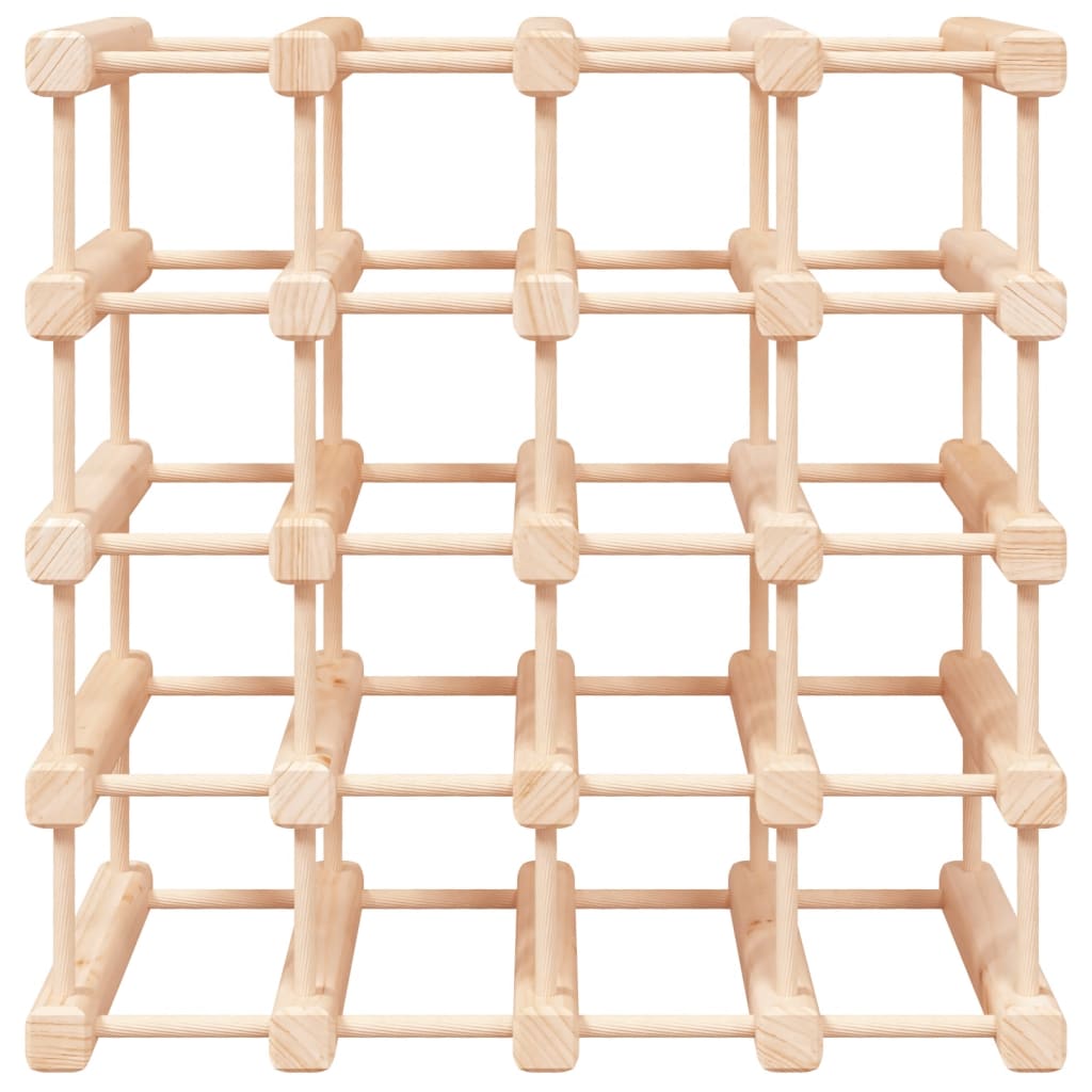 vinreol til 20 flasker 46,5x23x46,5 cm massivt fyrretræ