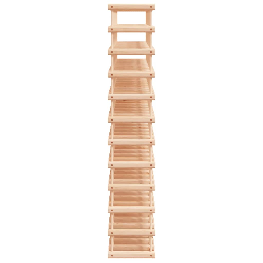 vinreol til 120 flasker 112,5x23x123,5 cm massivt fyrretræ