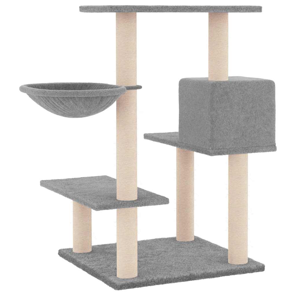 kradsetræ med sisalstolper 82,5 cm lysegrå