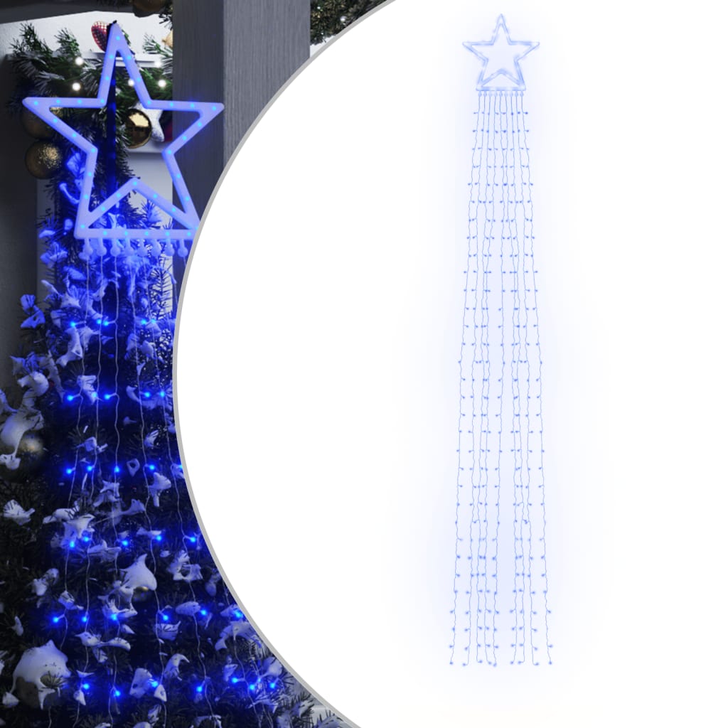 juletræslys 320 LED'er 375 cm blå