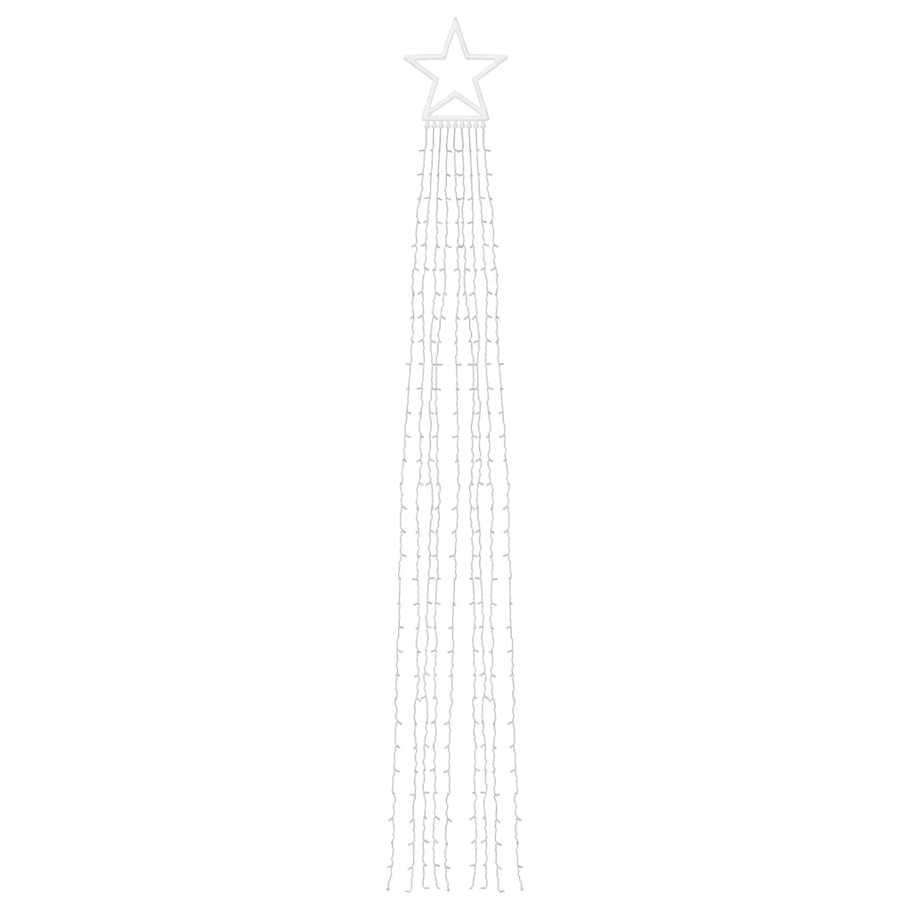 juletræslys 320 LED'er 375 cm flerfarvet lys
