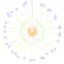 lysende starburst-dekoration 4 stk. 140 LED'er 17 cm flerfarvet