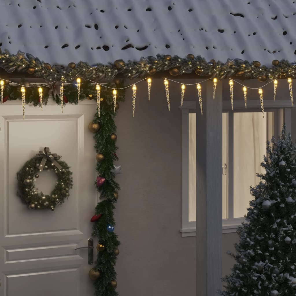 jule-istaplys 100 LED'er varm hvid 10 m akryl PVC