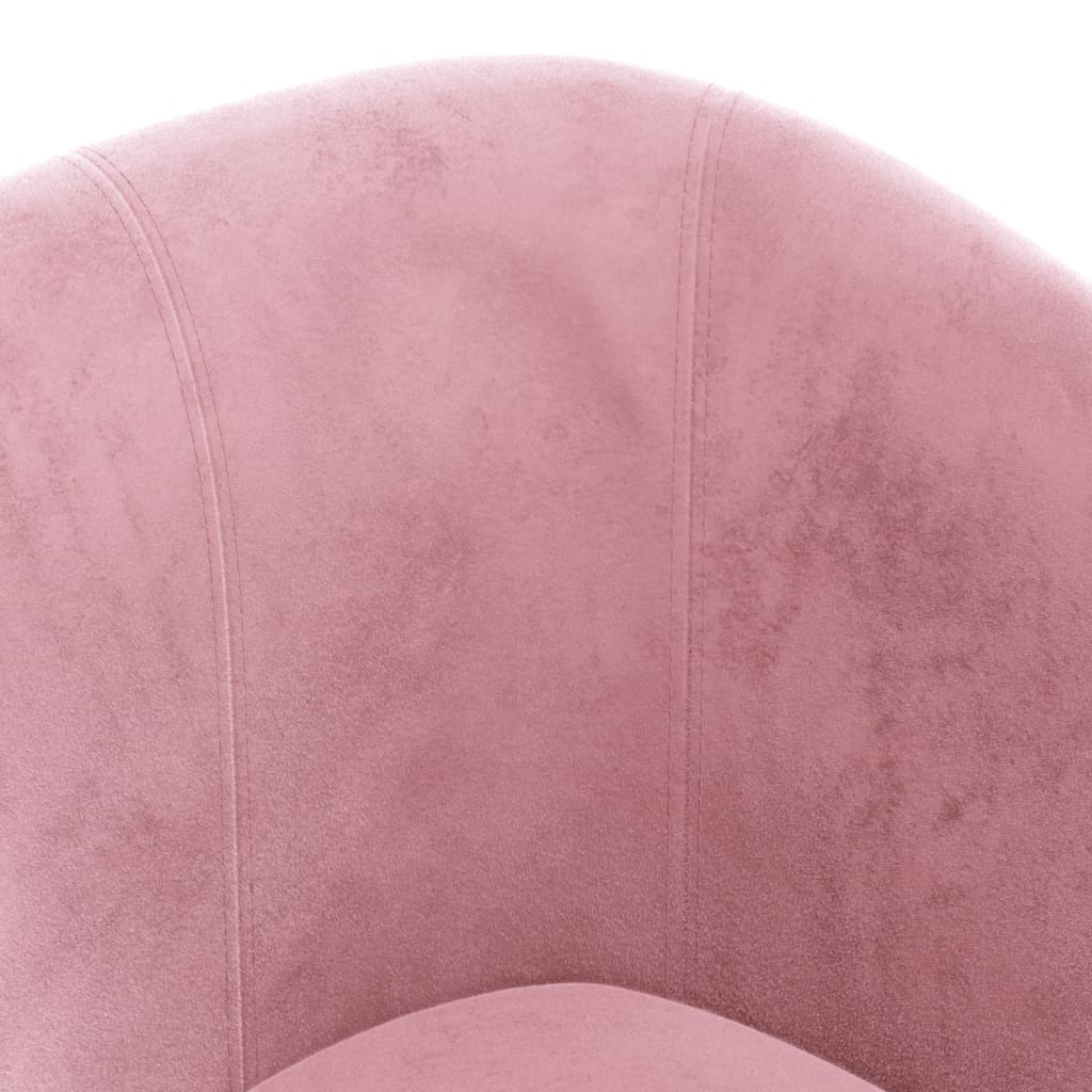 lænestol velour lyserød