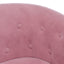 lænestol med fodskammel velour pink