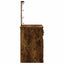 makeupbord med LED-lys 90x42x132,5 cm røget egetræsfarve