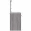 makeupbord med LED-lys 90x42x132,5 cm grå sonoma-eg