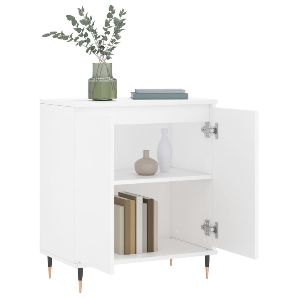 skænk 60x35x70 cm konstrueret træ hvid