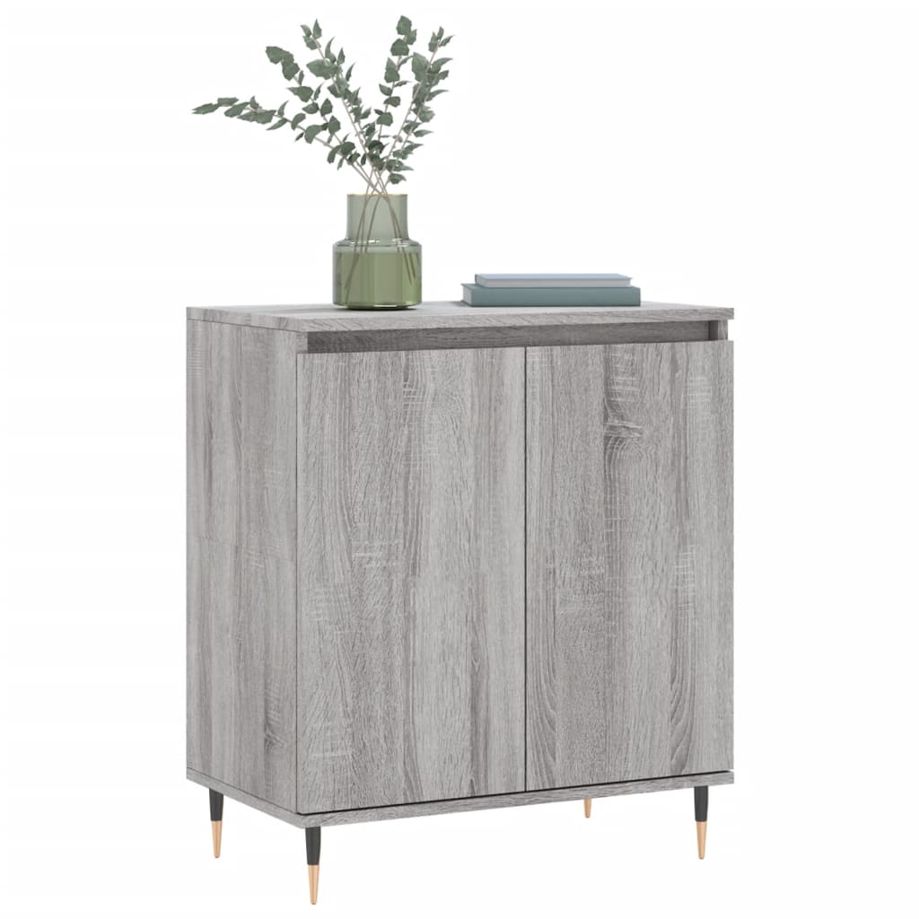 skænk 60x35x70 cm konstrueret træ grå sonoma-eg