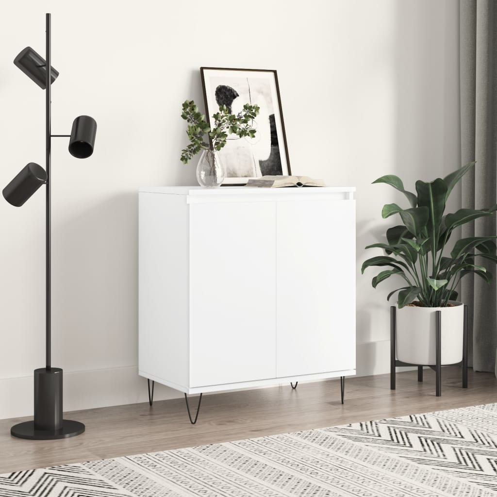 skænk 60x35x70 cm konstrueret træ hvid