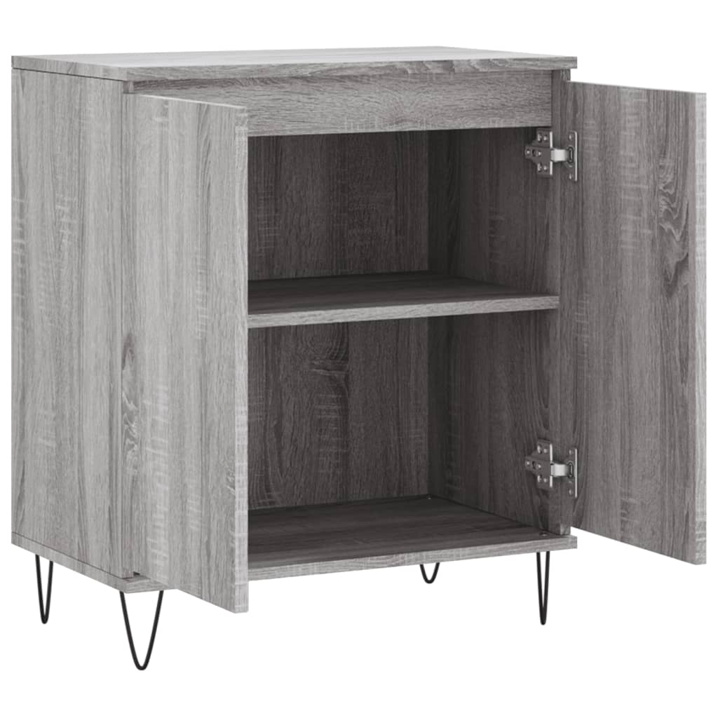 skænk 60x35x70 cm konstrueret træ grå sonoma-eg