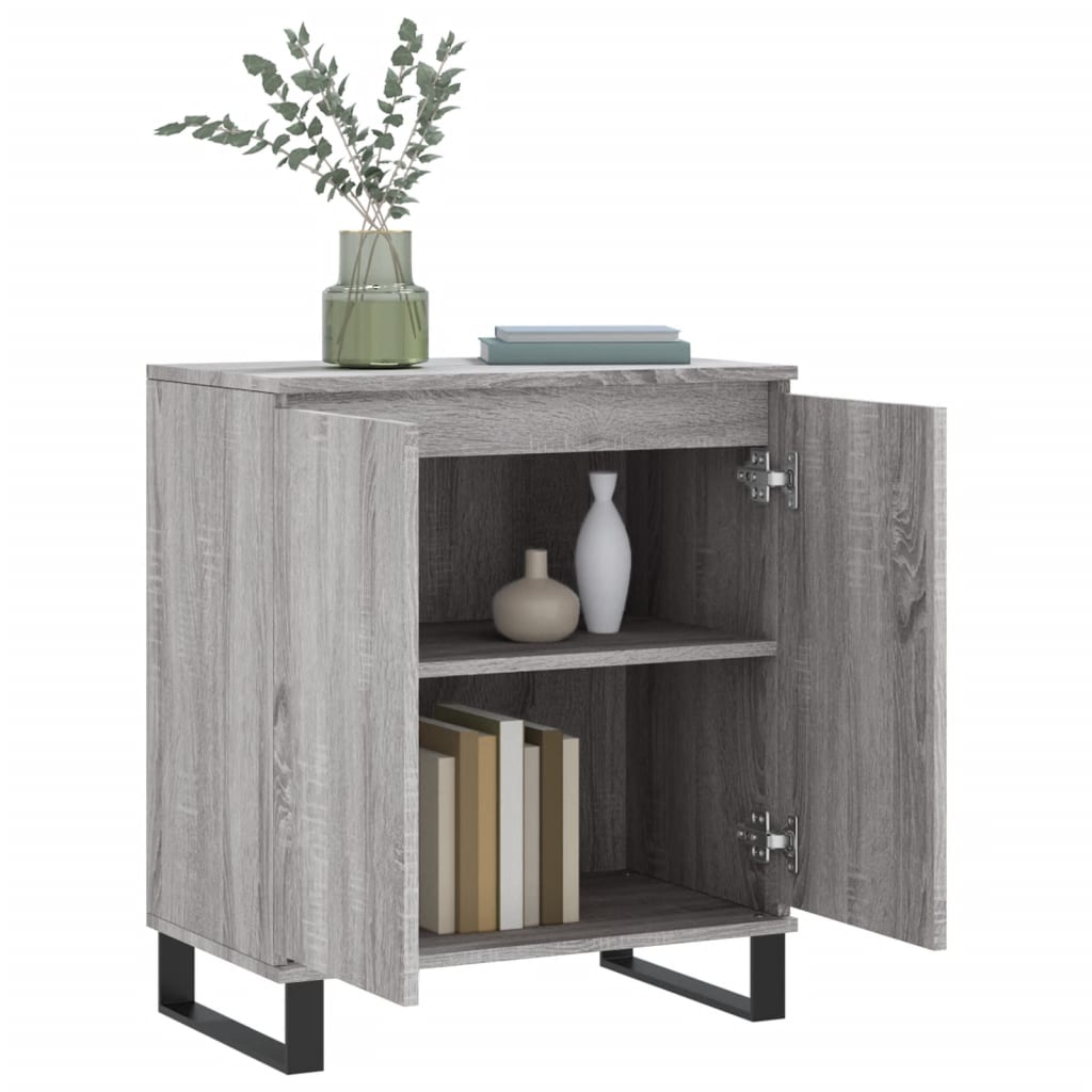 skænk 60x35x70 cm konstrueret træ grå sonoma-eg
