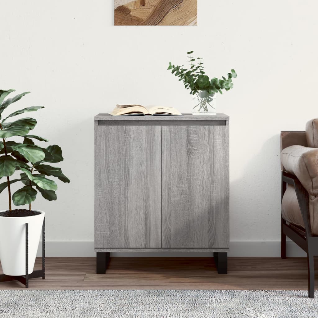 skænk 60x35x70 cm konstrueret træ grå sonoma-eg