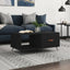sofabord 90x50x40 cm konstrueret træ sort