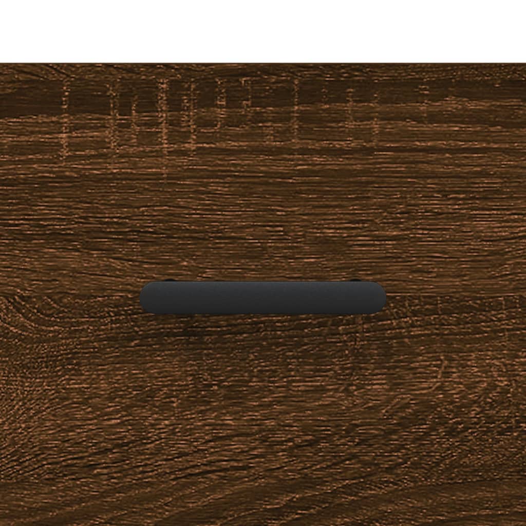 sofabord 90x50x40 cm konstrueret træ brun egetræsfarve