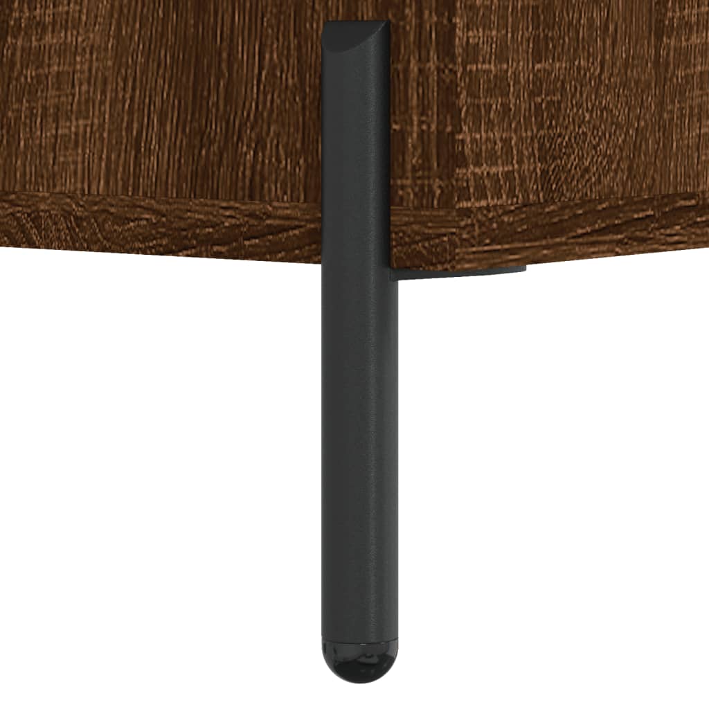 sofabord 90x50x40 cm konstrueret træ brun egetræsfarve