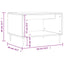 sofabord 60x50x40 cm konstrueret træ hvid