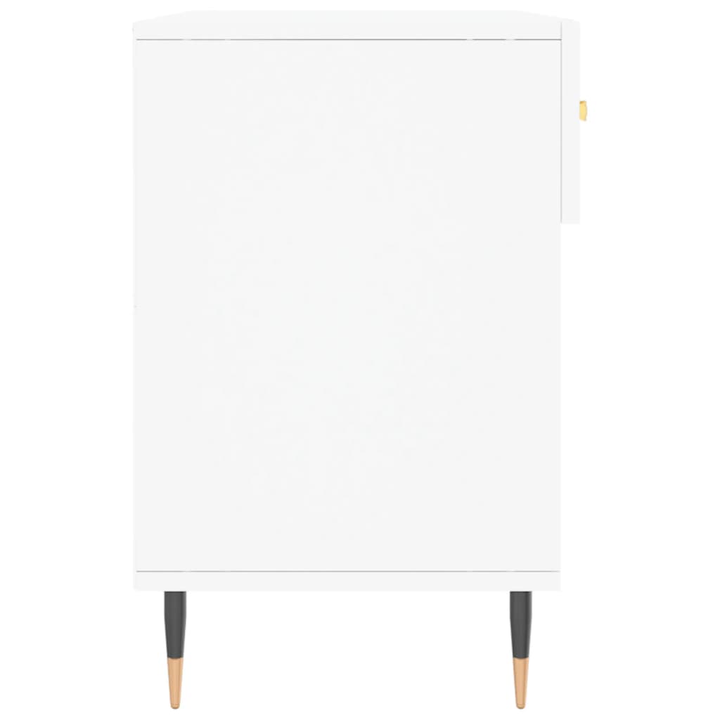 skobænk 102x35x55 cm konstrueret træ hvid