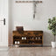 skobænk 102x35x55 cm konstrueret træ røget egetræsfarve