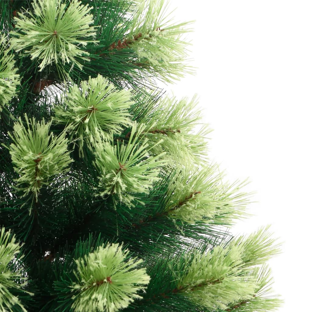 kunstigt juletræ med juletræsfod 210 cm hængslet