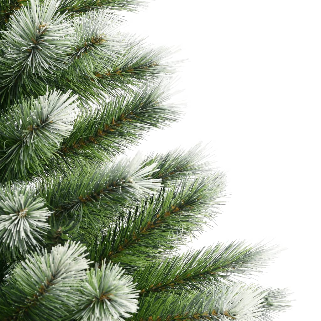 kunstigt juletræ med sne 210 cm hængslet