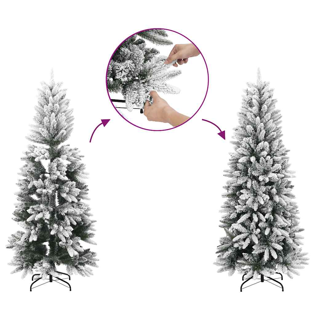 kunstigt juletræ med sne 150 cm