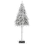kunstigt juletræ med sne 210 cm