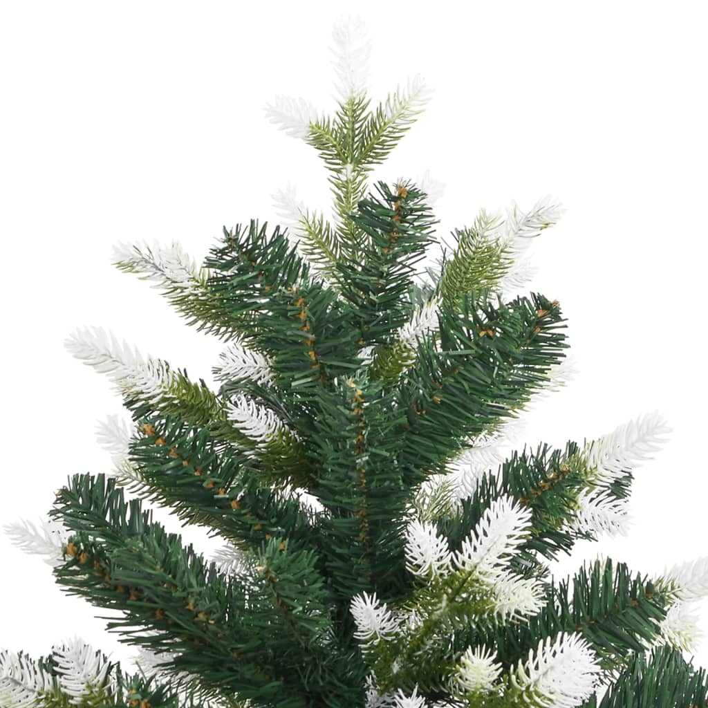 kunstigt juletræ med sne 120 cm hængslet