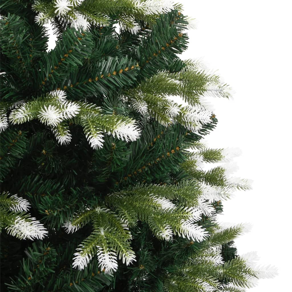 kunstigt juletræ med sne 210 cm hængslet