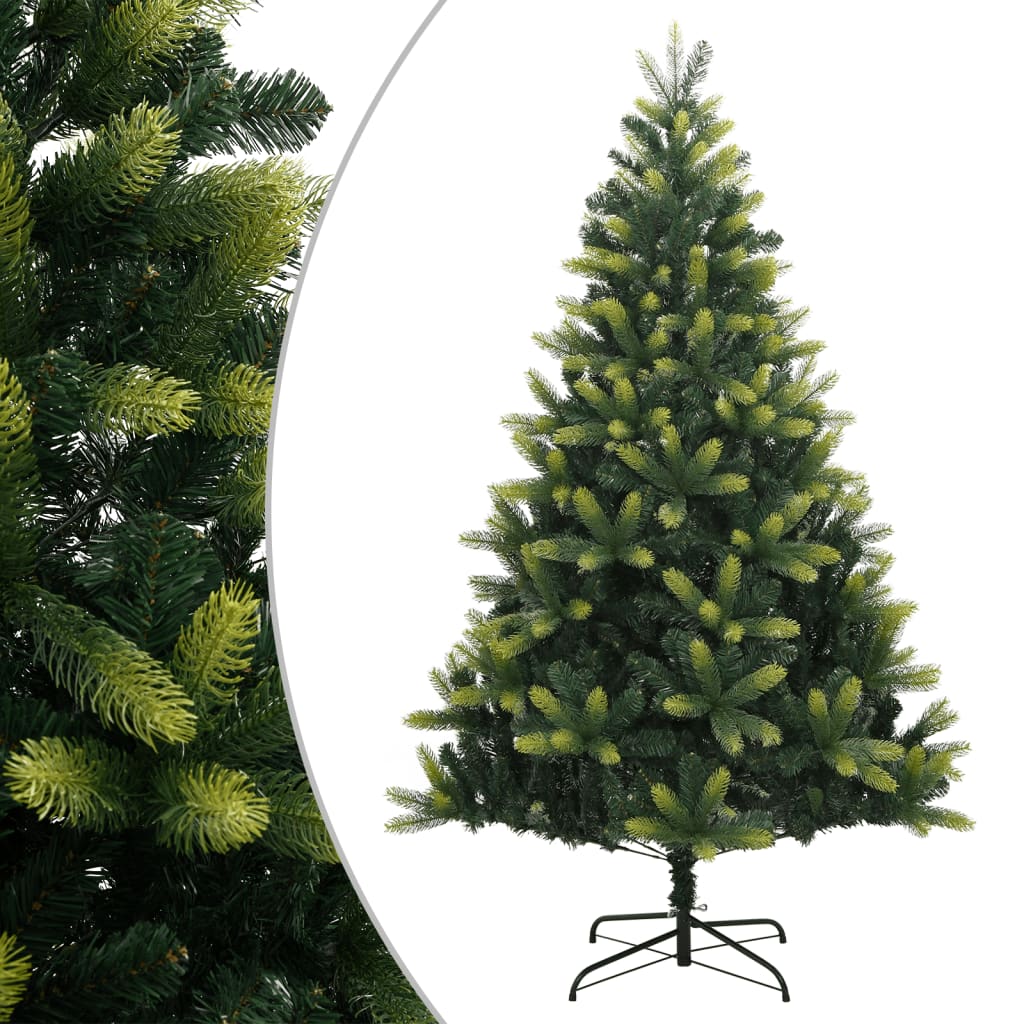 kunstigt juletræ med juletræsfod 120 cm hængslet