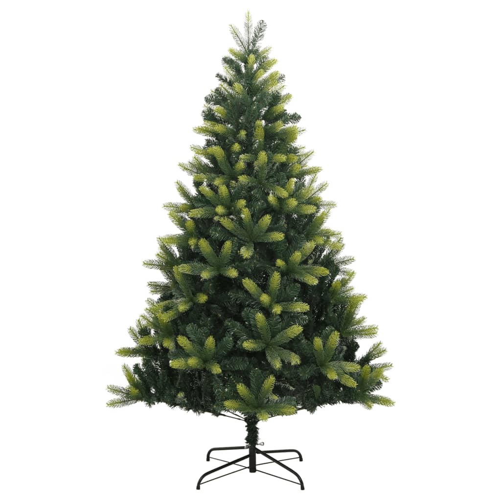 kunstigt juletræ med juletræsfod 180 cm hængslet