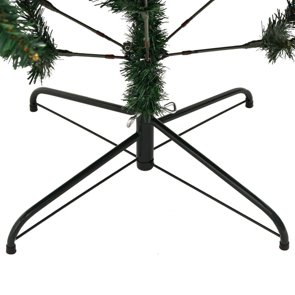 kunstigt juletræ med juletræsfod 240 cm hængslet