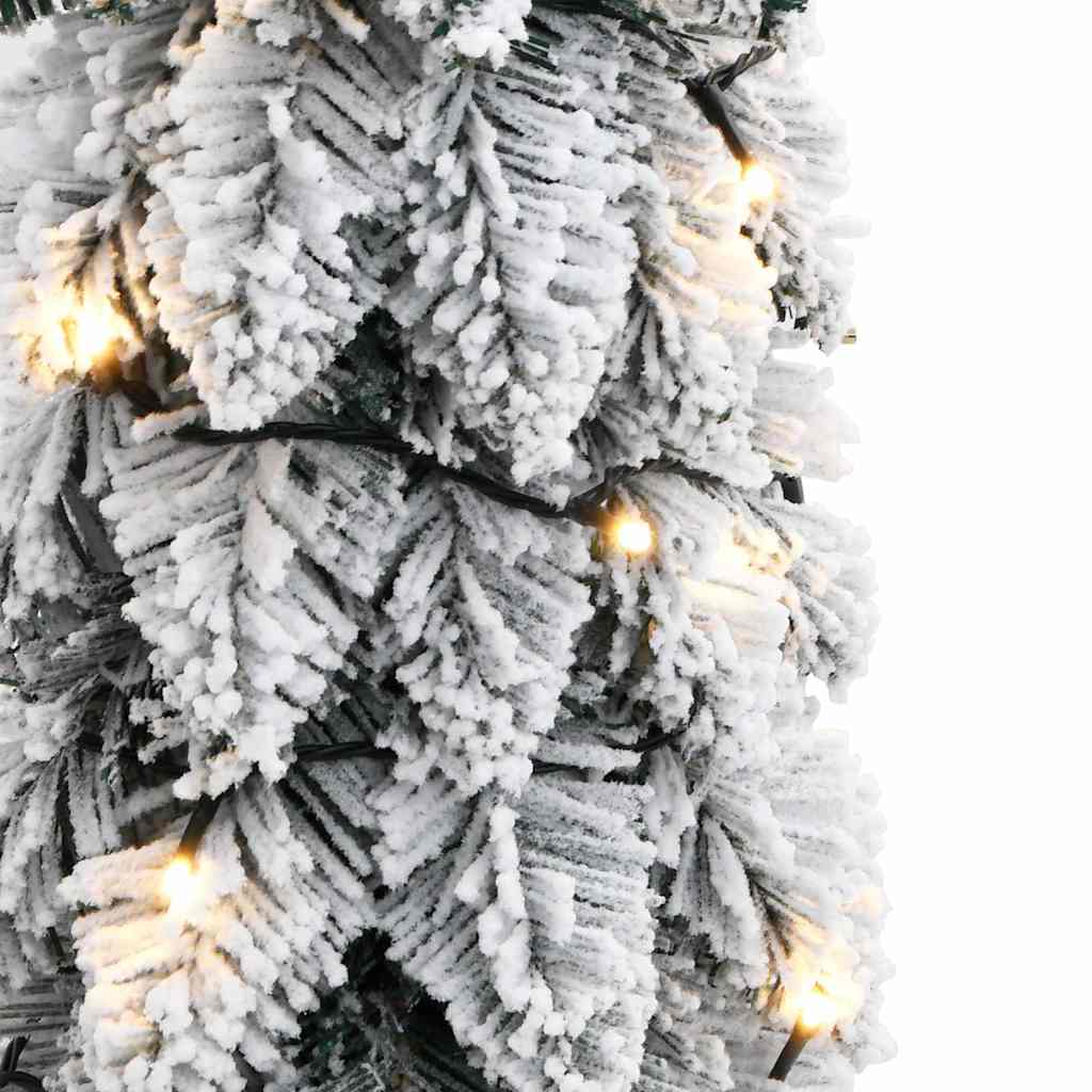 kunstigt juletræ med 45 LED'er og sne 90 cm