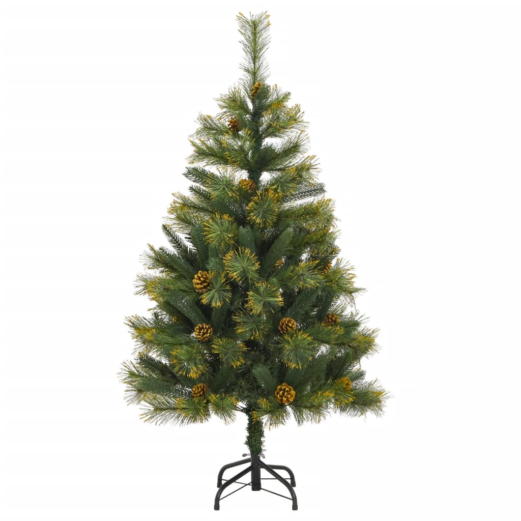 kunstigt juletræ med grankogler 150 cm hængslet