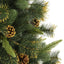 kunstigt juletræ med grankogler 240 cm hængslet