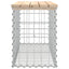 havebænk med gabiondesign 83x31,5x42 cm massivt fyrretræ