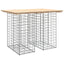 havebord gabiondesign 100x70x72 cm massivt træ fyrretræ