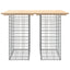 havebord gabiondesign 100x70x72 cm massivt træ fyrretræ